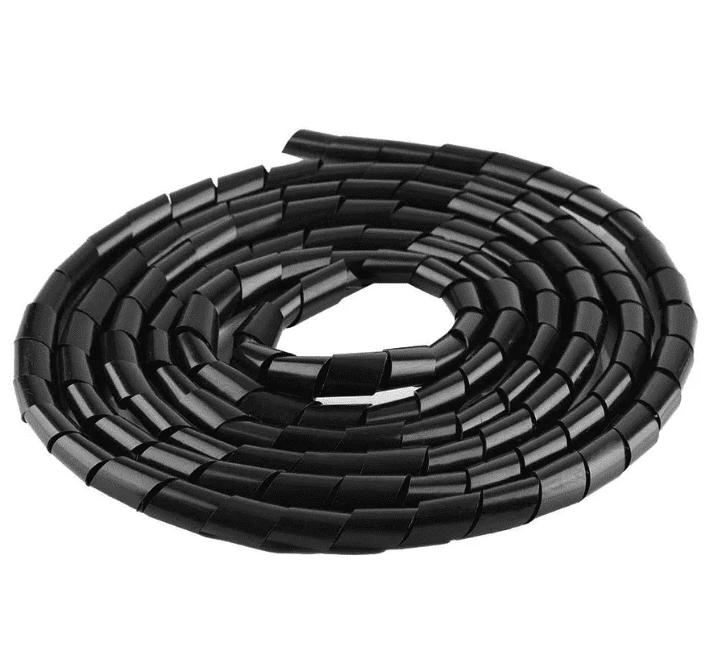 Spiral Wrapping Band Black(10mm)-10Meter